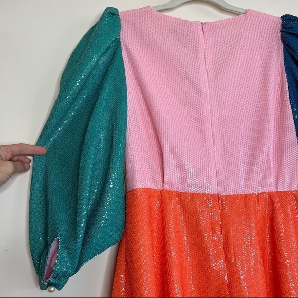 Olivia Rubin Amber Dress in Colorblock Sequins - Picture 13 of 16